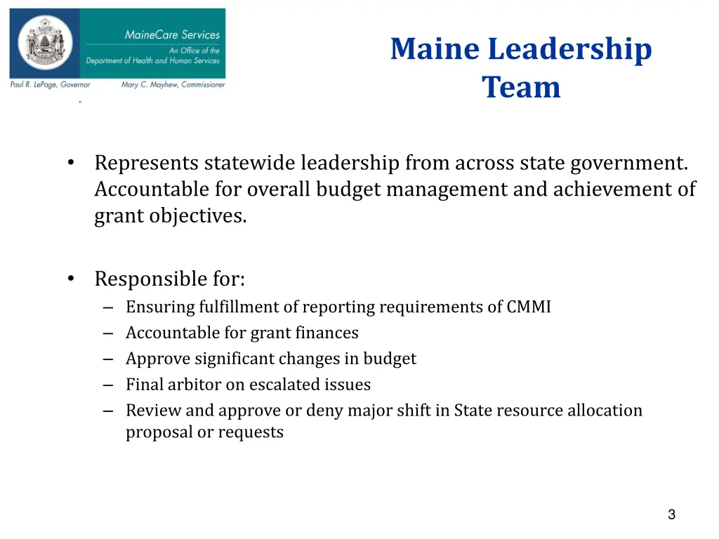 maine leadership team