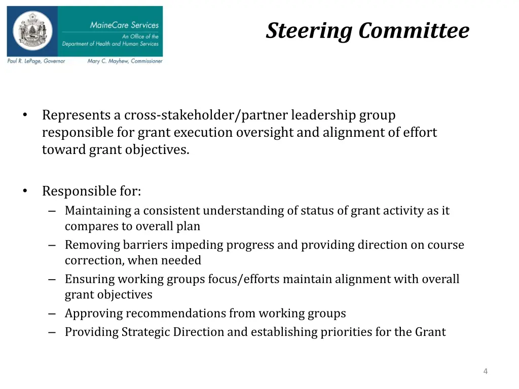 steering committee