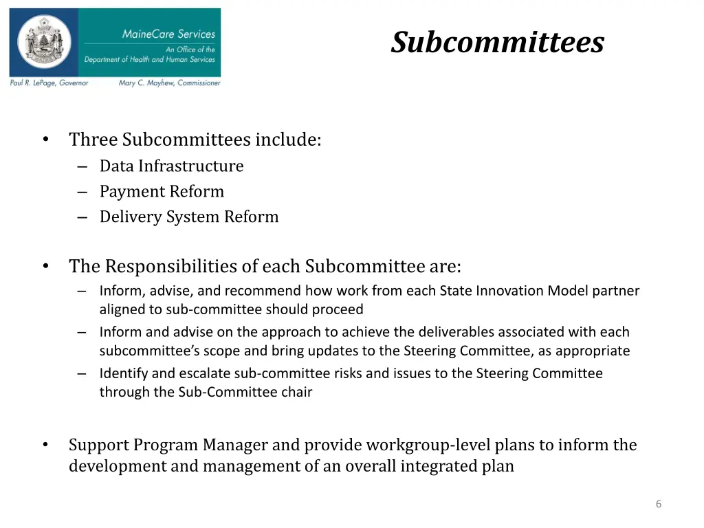 subcommittees