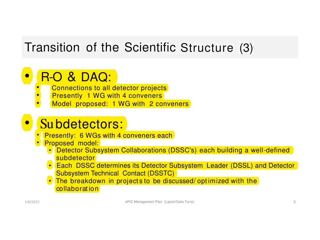 transition of the scientific structure 3