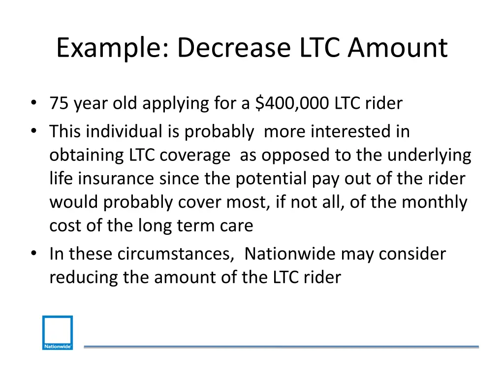 example decrease ltc amount