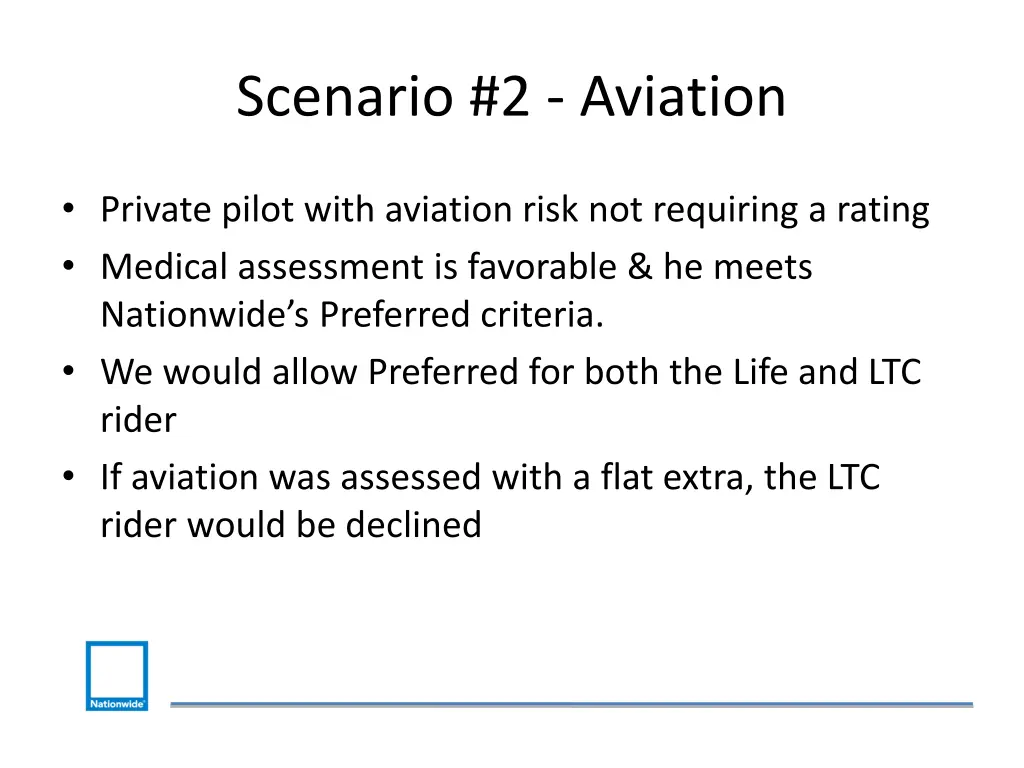 scenario 2 aviation
