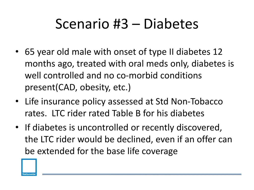 scenario 3 diabetes