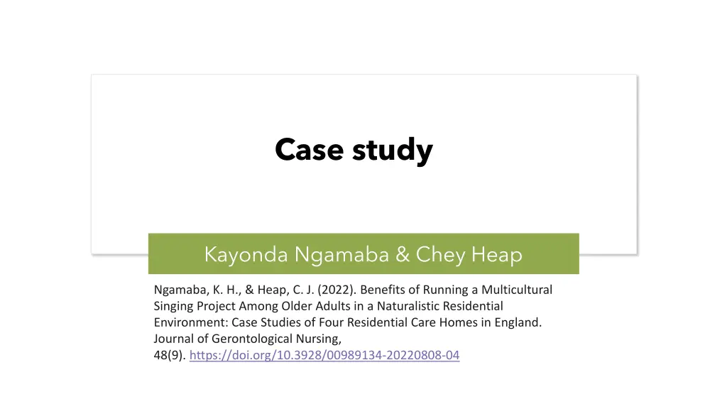 case study