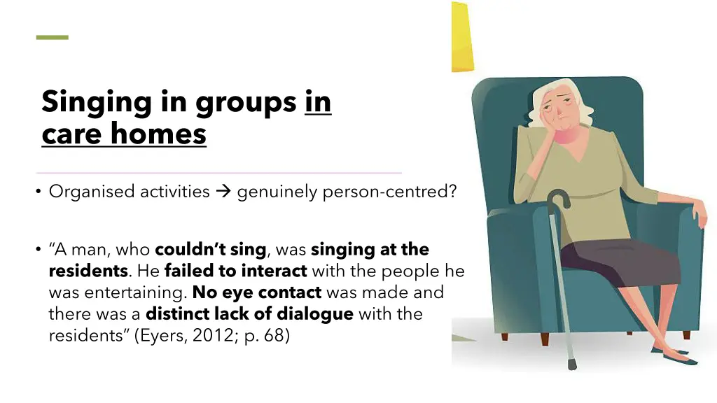 singing in groups in care homes