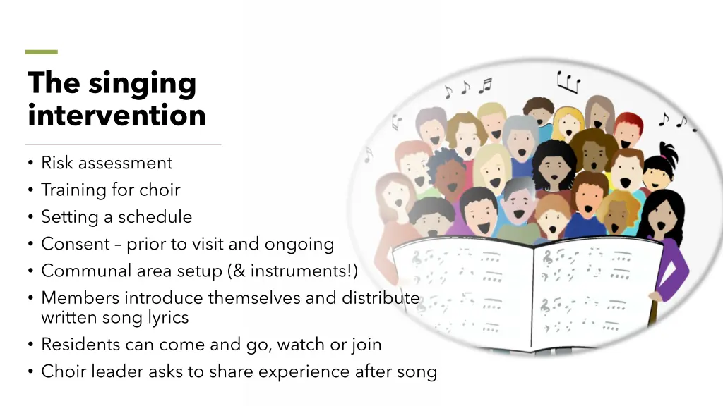 the singing intervention