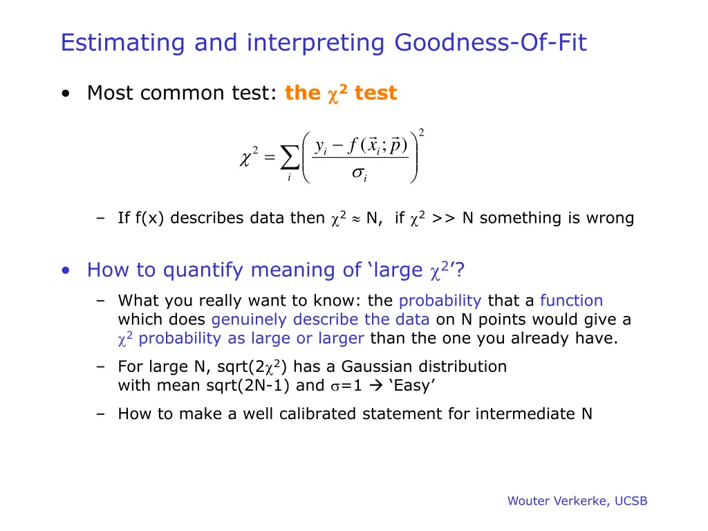estimating and interpreting goodness of fit