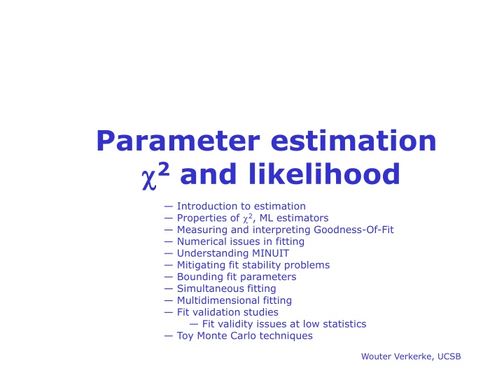 parameter estimation 2 and likelihood