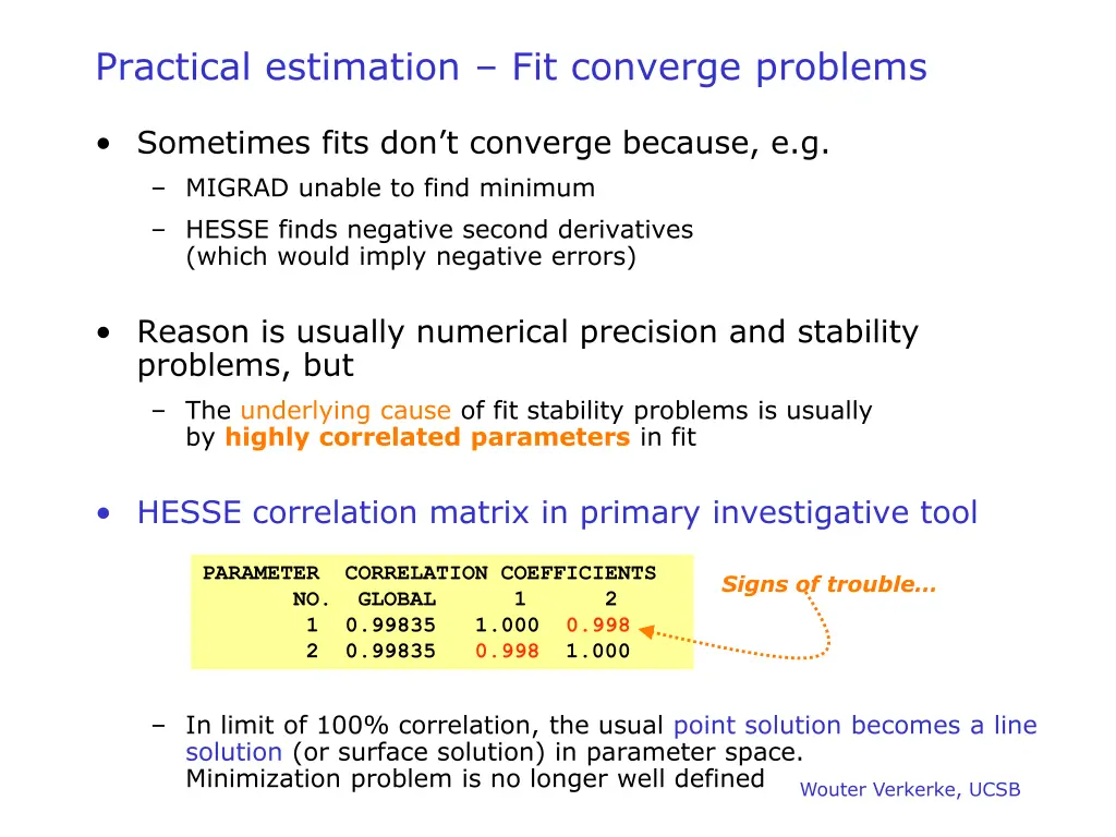 practical estimation fit converge problems