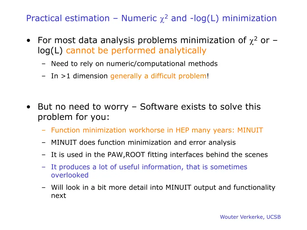 practical estimation numeric