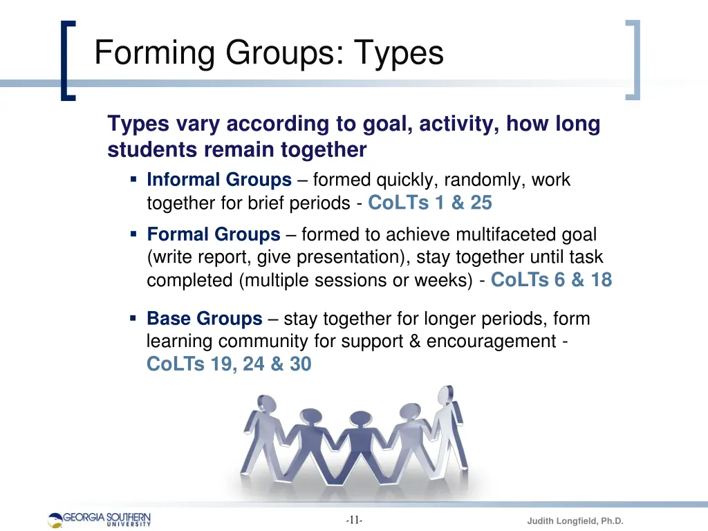 forming groups types