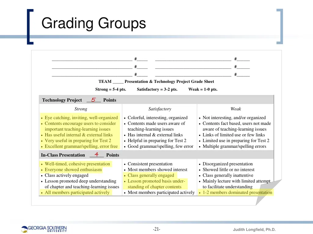 grading groups