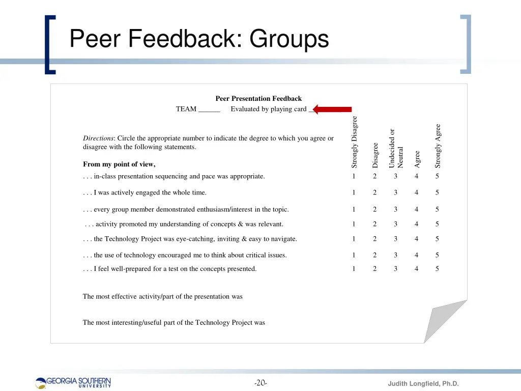 peer feedback groups