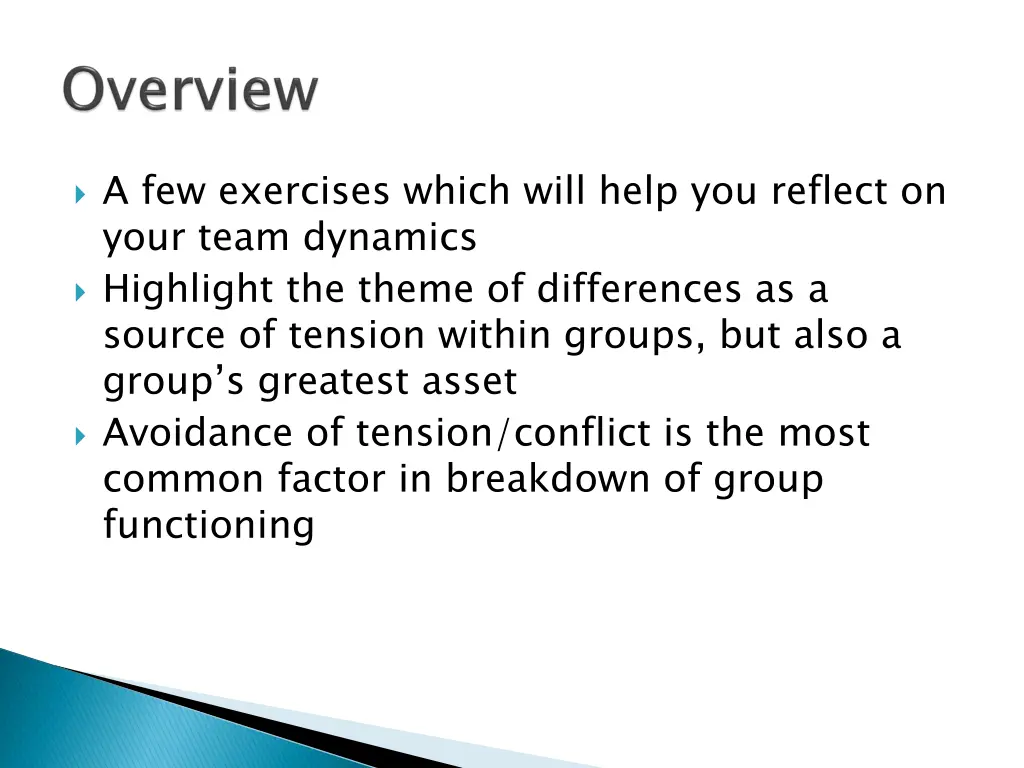 a few exercises which will help you reflect