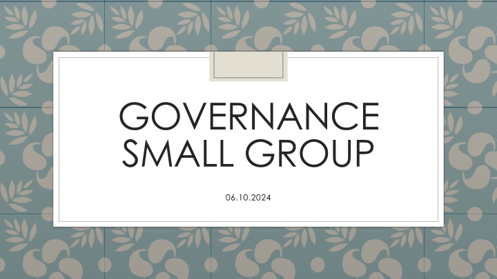 governance small group