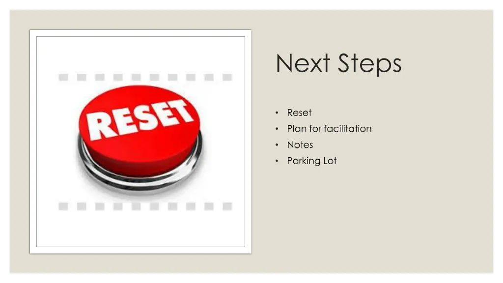next steps