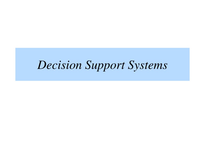 decision support systems