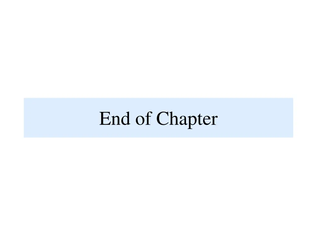 end of chapter