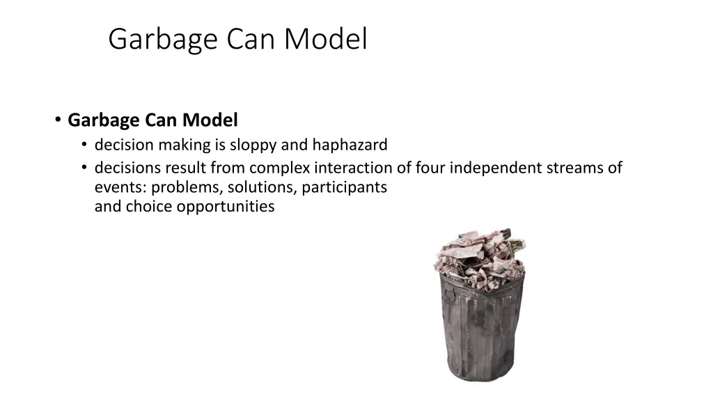 garbage can model