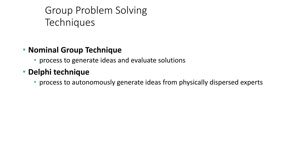 group problem solving techniques 1