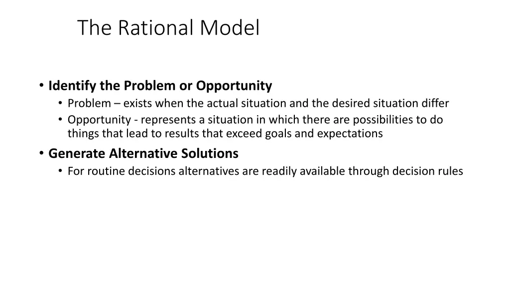 the rational model
