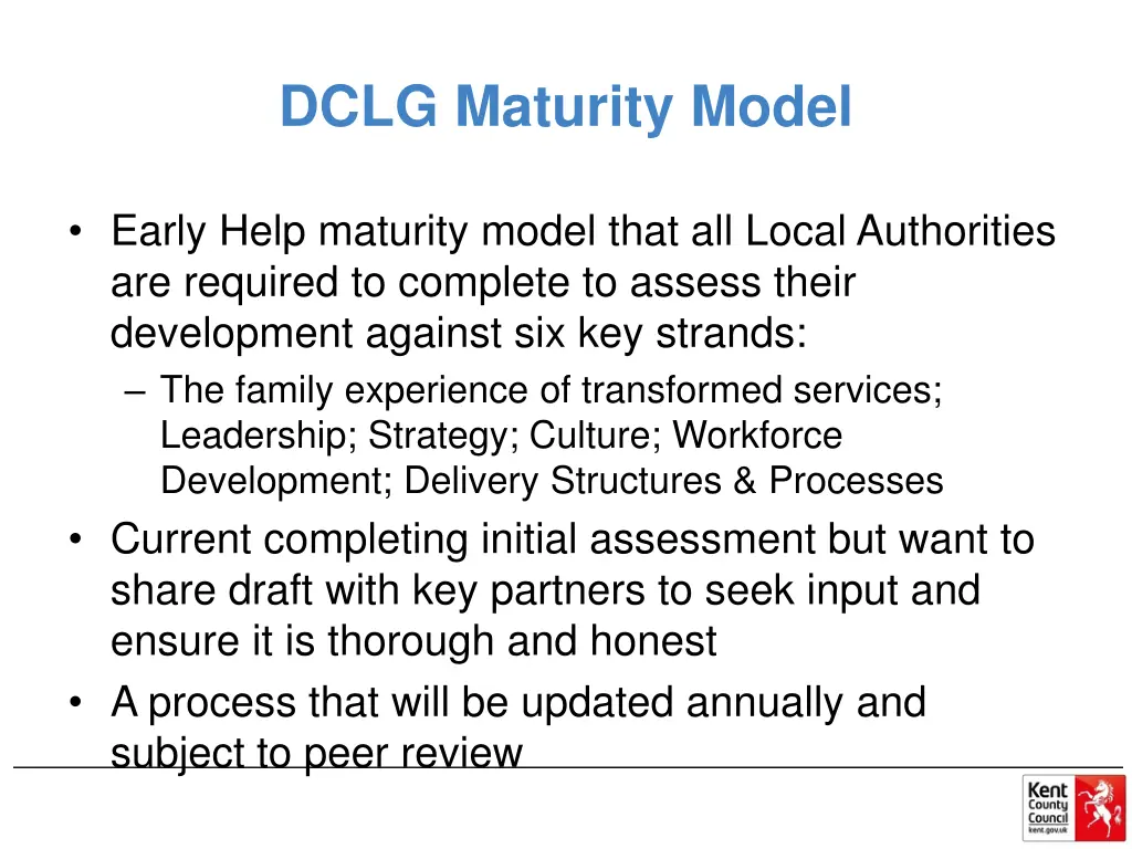 dclg maturity model
