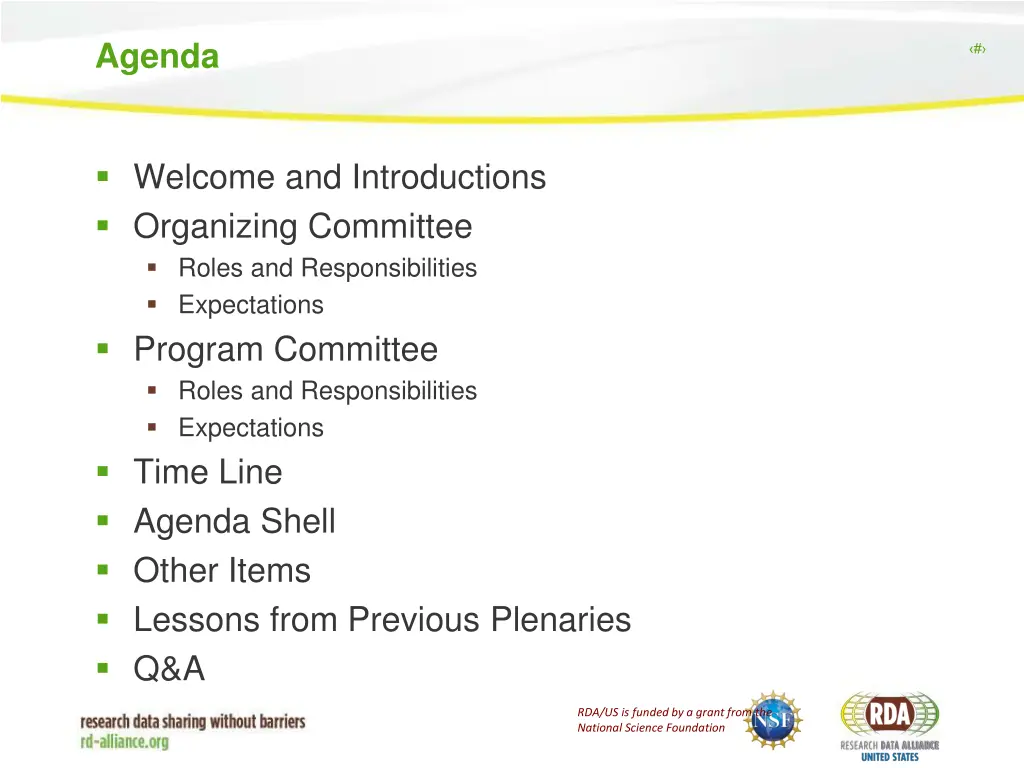 agenda