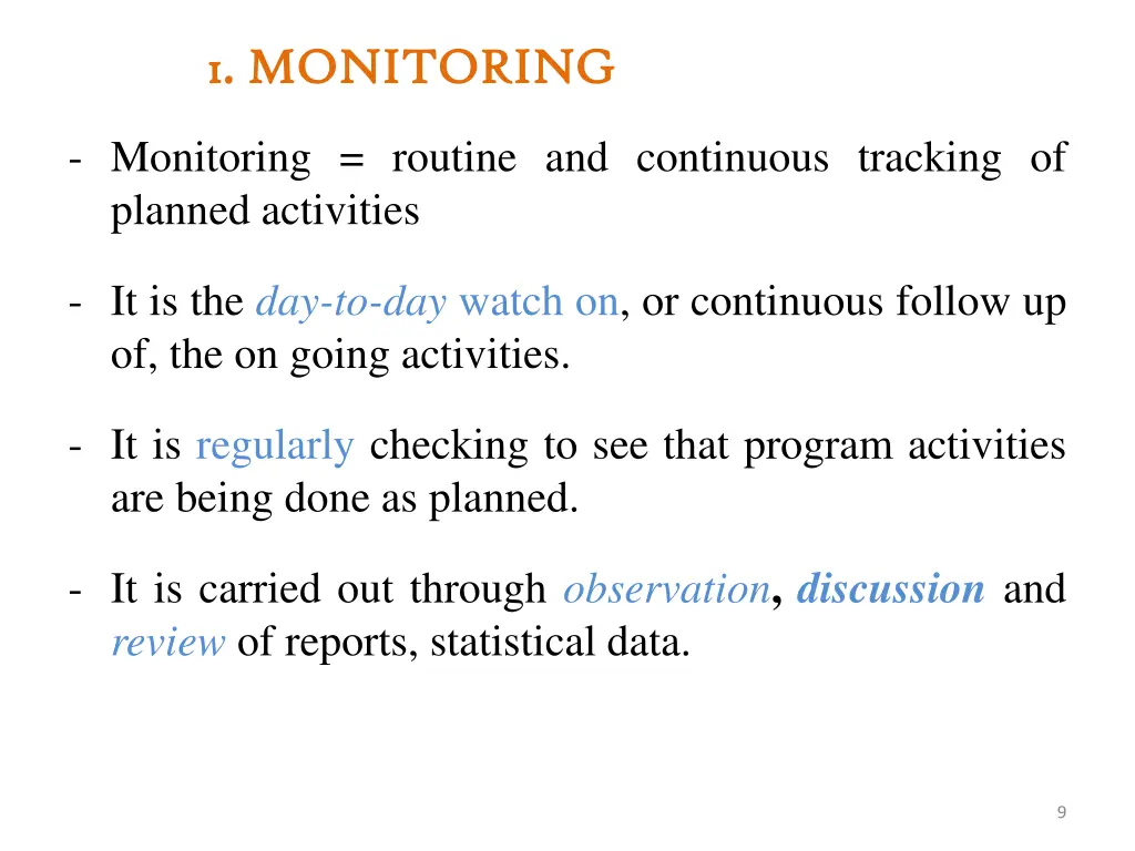 1 monitoring 1 monitoring
