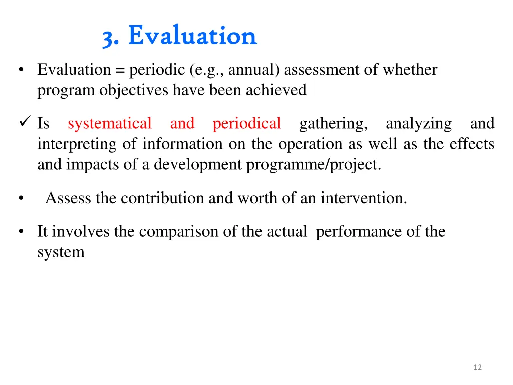 3 evaluation 3 evaluation