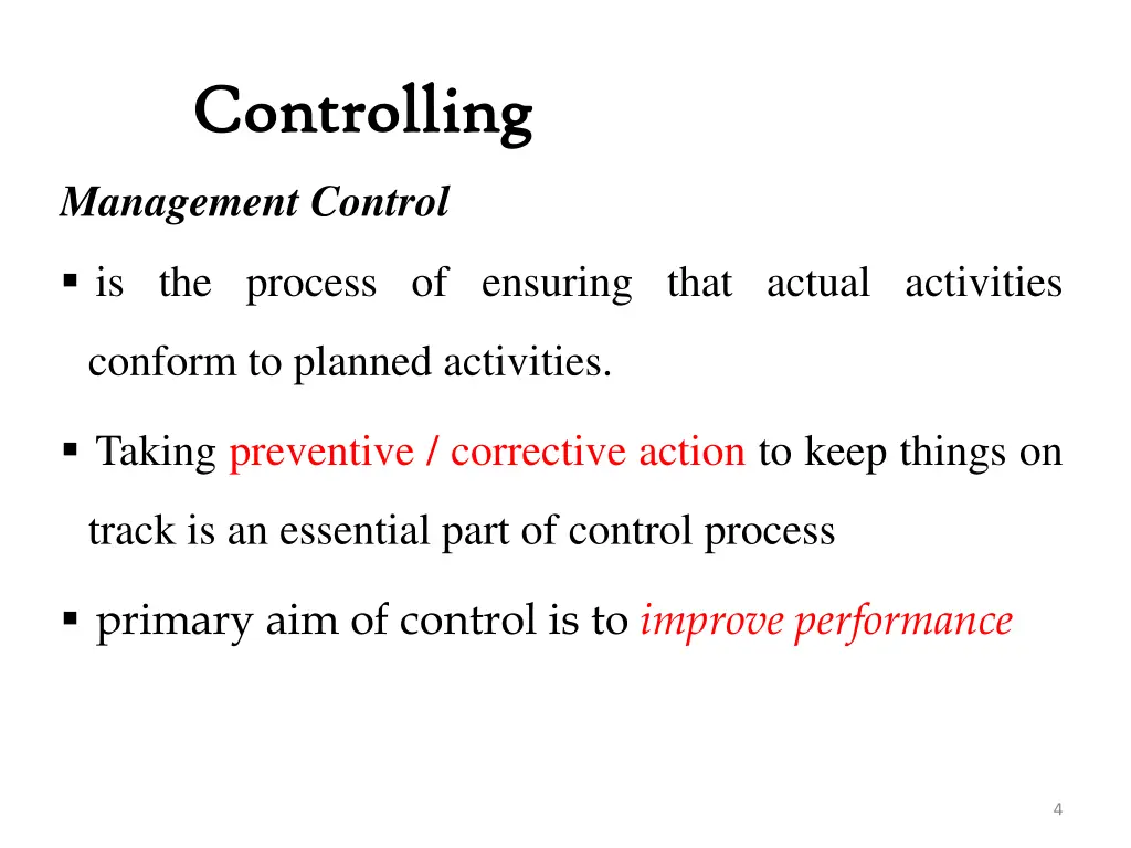 controlling controlling