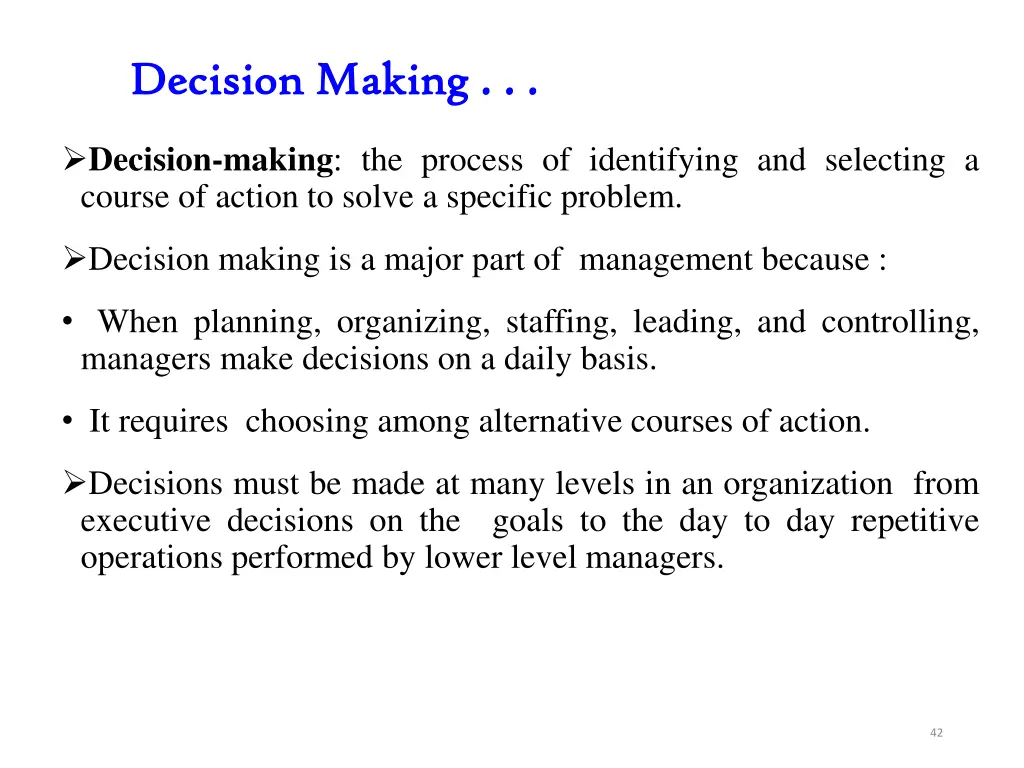 decision making decision making