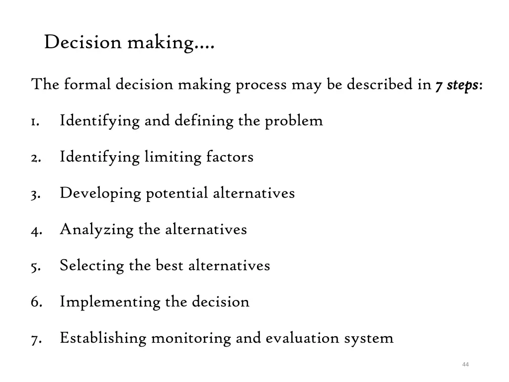 decision making
