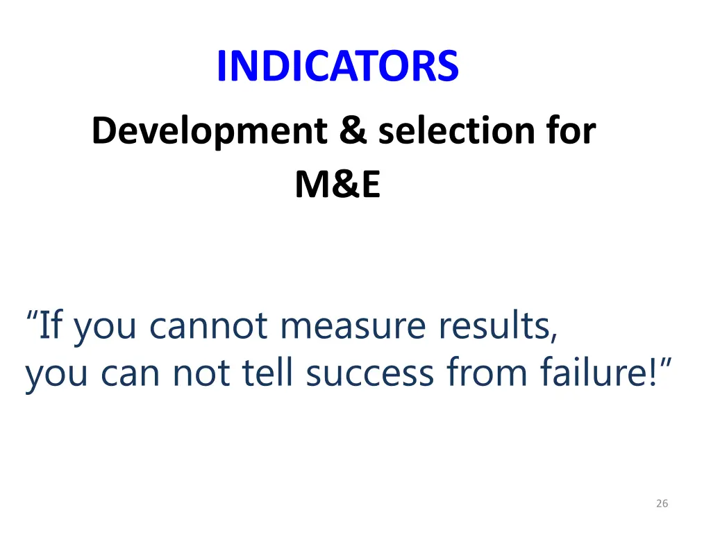 indicators