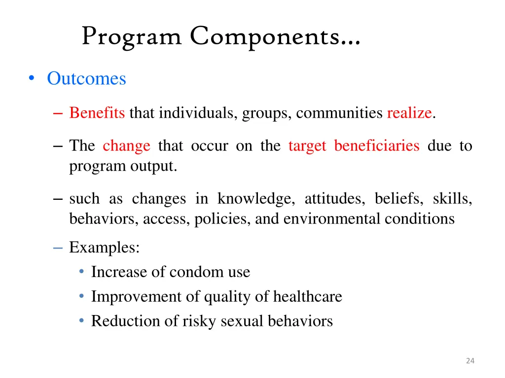 program components 3