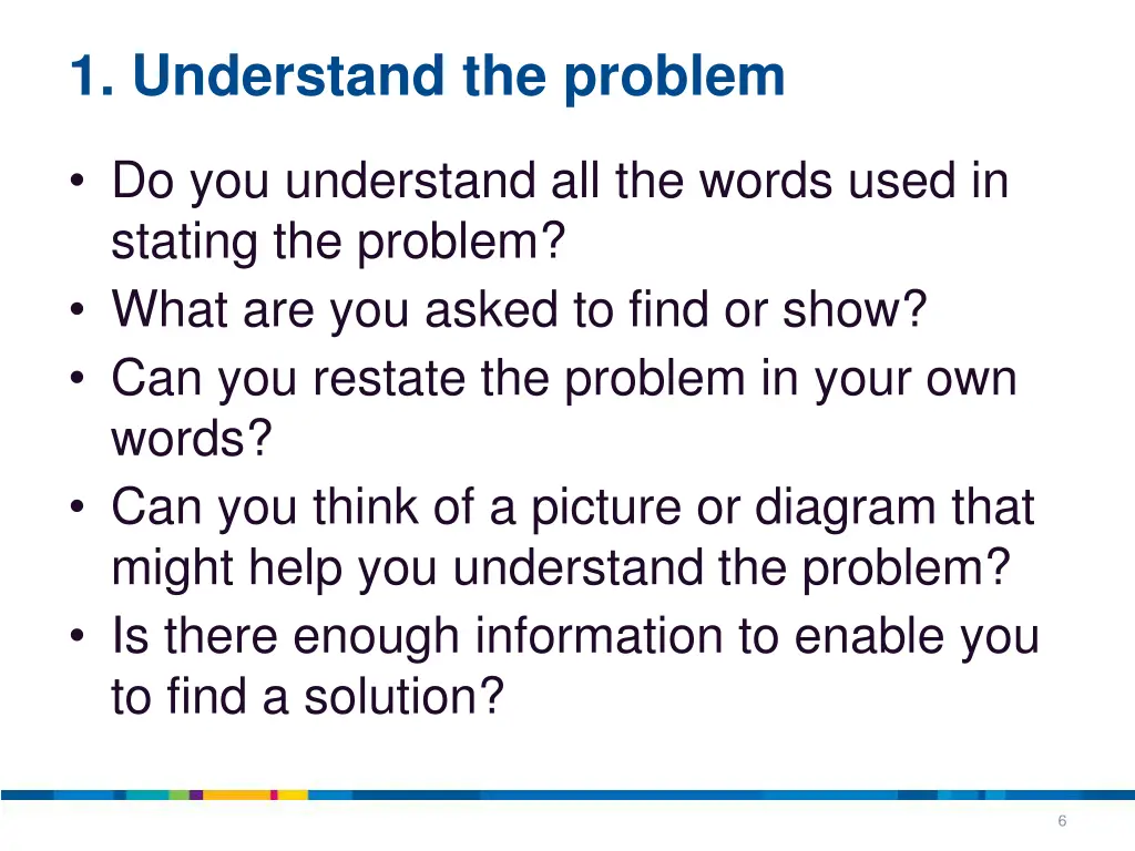 1 understand the problem