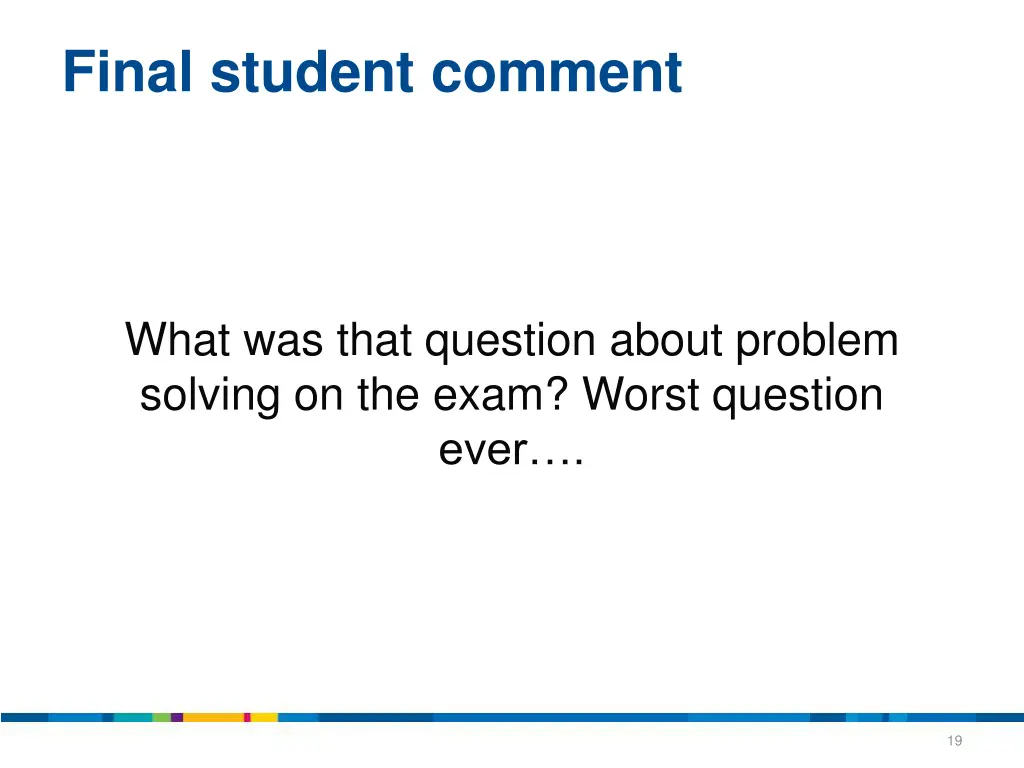final student comment