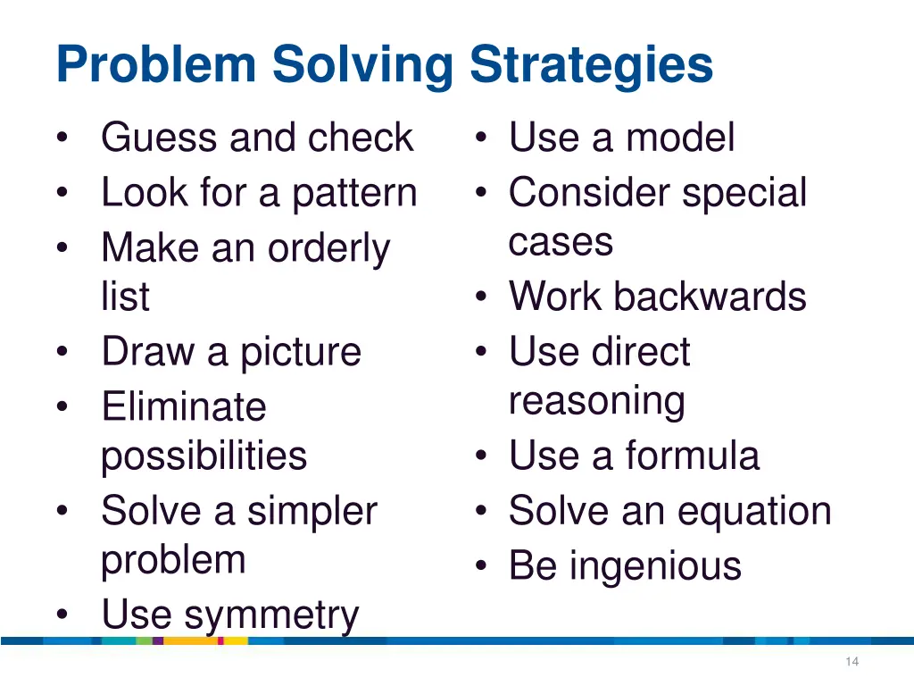 problem solving strategies guess and check look