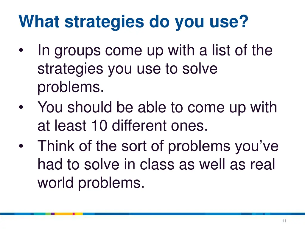 what strategies do you use