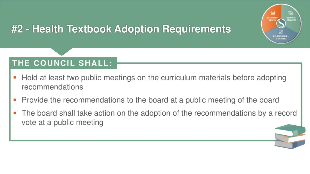 2 health textbook adoption requirements