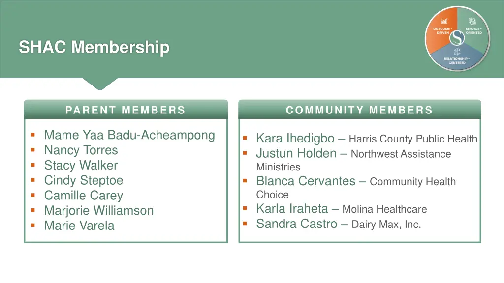 shac membership