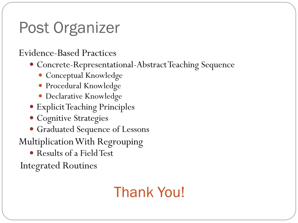post organizer