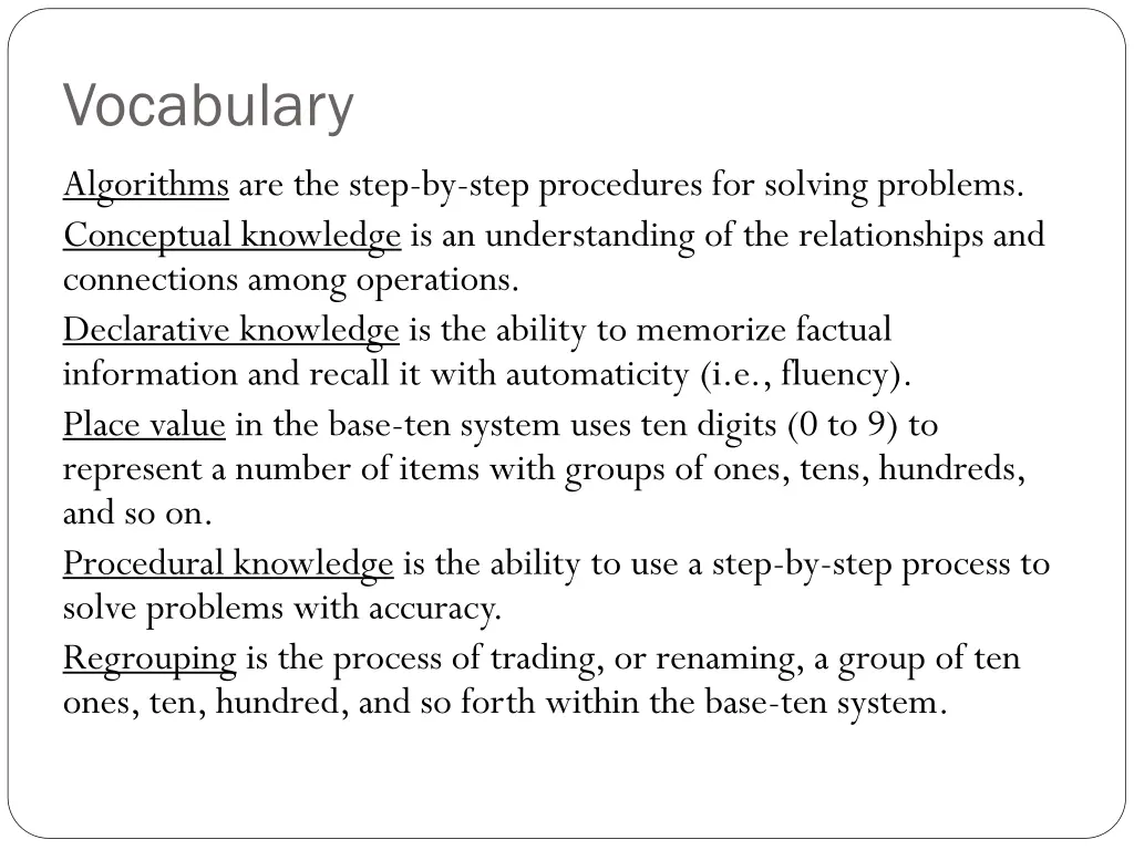 vocabulary