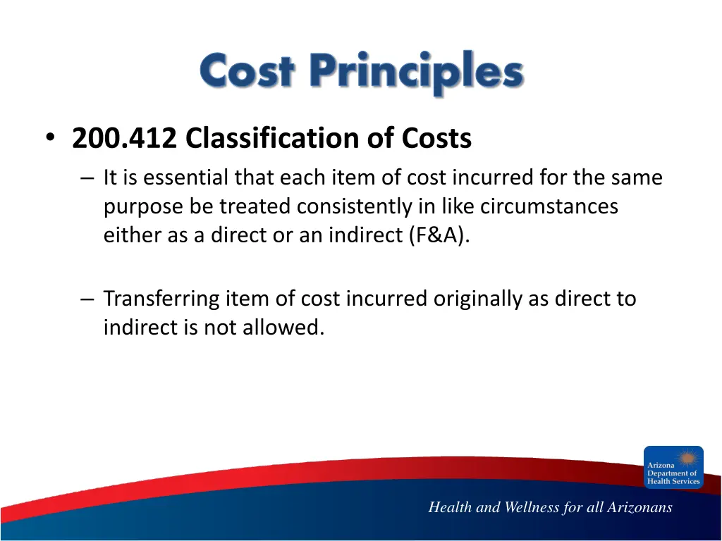 cost principles