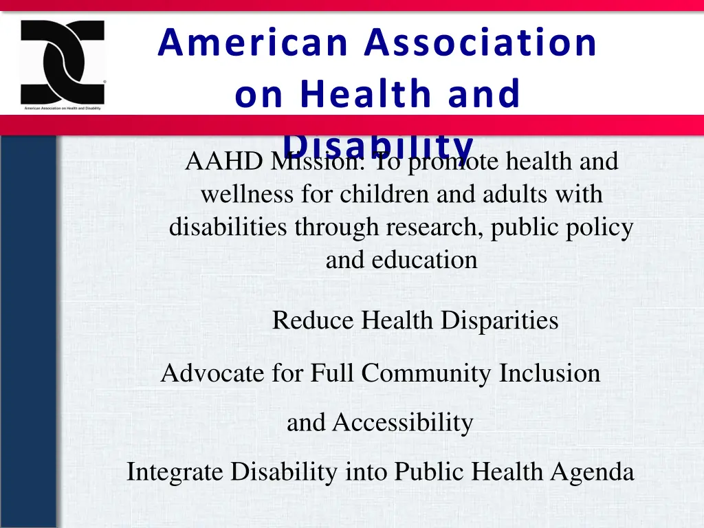 american association on health and disability 1