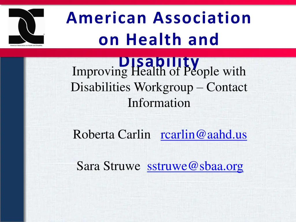 american association on health and disability 4