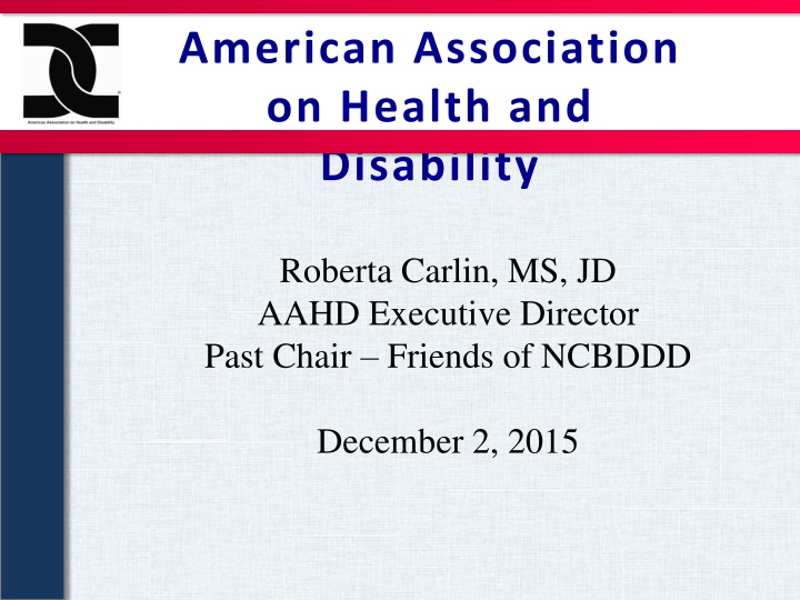 american association on health and disability