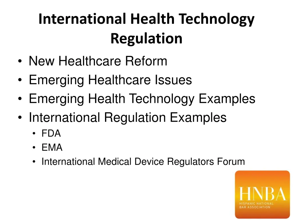 international health technology regulation