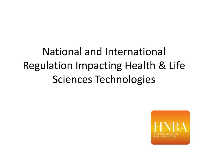 national and international regulation impacting