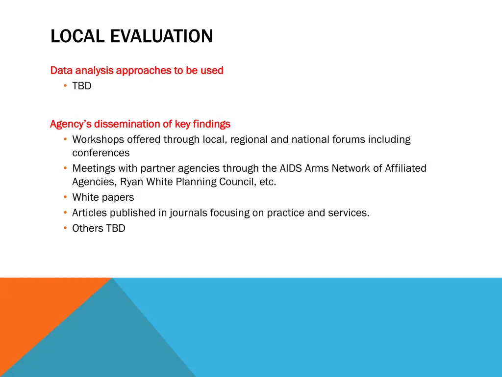 local evaluation 2