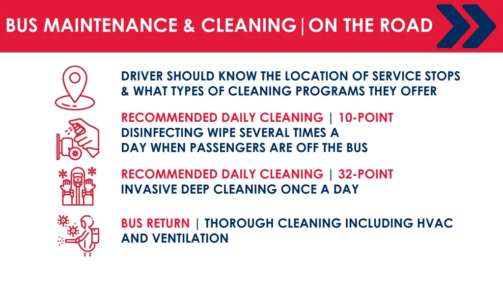 bus maintenance cleaning on the road